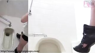 Japanese girl with sexy ass pooping in the mall - Unsensored Japanese scat porn videos