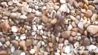 Woman Taking Dump Next To Busy Highway