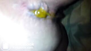 Nasty girl poops morning after messy anal session