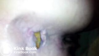 Nasty girl poops morning after messy anal session