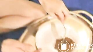 SEXY BLONDE SCAT EAT BLOWJOB