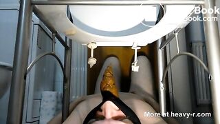 Big Shit In Mouth Under Toilet Chair