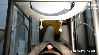 Big Shit In Mouth Under Toilet Chair