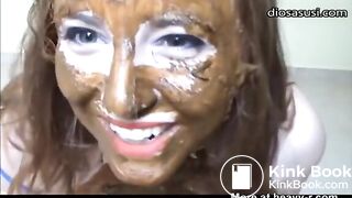 Chubby Girl Playing With Shit