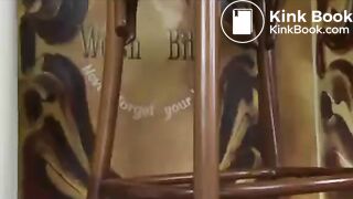 Brunette Masturbates, Pisses and Shits in Bar