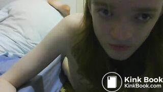 girl enjoys eating  scat custard and pudding