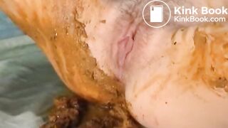 Cute Girl Play With Her Feces