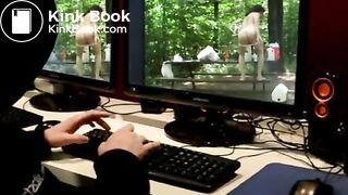 Naked pooping at Devils Lake by Mark Heffron