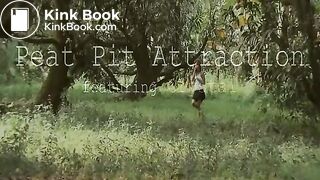 Girl rolling in pig shit pit