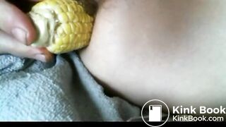 Scatting With Corn Cob In Ass