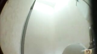 Beautiful asian girl pooping
