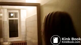 3 russian schoolgirs  eat shit in school toilet