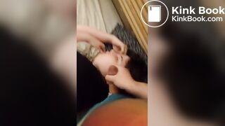 Sleeping girlfriend facial