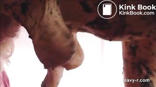 Scat Covered Pierced Pussy MILF