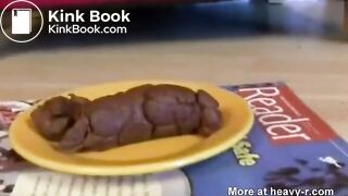 Vegan Girl Taking Big Shit