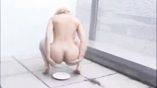 Teen Shitting On A Plate
