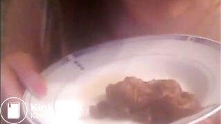 Shitting on plate and eating it Private