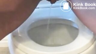 Tattooed Ass Pooping On Toilet