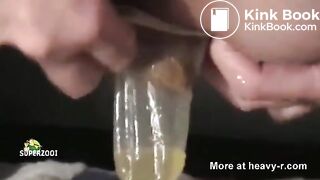 Shit Filled Condom Masturbation