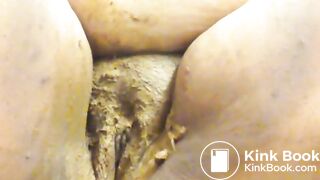 Yucky Princess stuffs shit in her hungry pussy