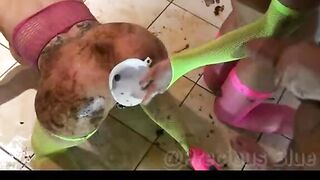 Piss And Scat Bathroom Threesome Part 2