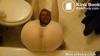 Diarrhea Enema In White Pantyhose