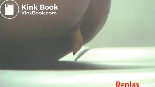 Girl poops on hidden toilet cam