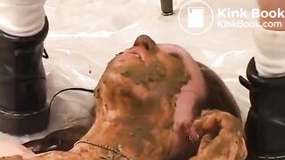 Young Chick Eating Shit