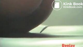 Negro female poop on hidden toilet cam