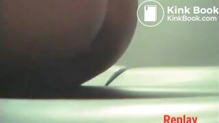 Negro female poop on hidden toilet cam