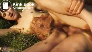 Fucking A Hairy Scat Slut Outdoors