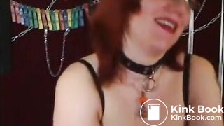 Cam show using shitty dildo deepthroat