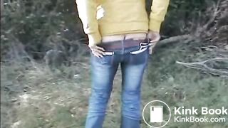 Amateur Dropping Turd In The Grass