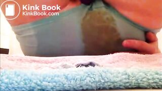 Blue Panty Poop and Masturbate
