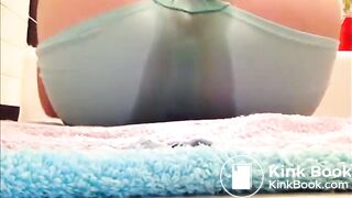 Blue Panty Poop and Masturbate