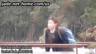 japanese 　highschoolgirls pee in the middle of coming back from school