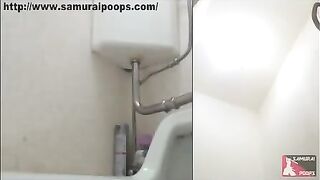 Sexy Japanese woman shitting in public toilet - Unsensored Japanese scat porn videos