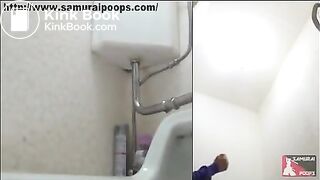 Sexy Japanese woman shitting in public toilet - Unsensored Japanese scat porn videos