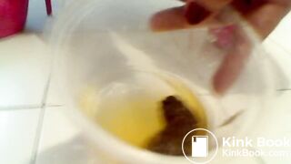 Sexy cam girl shitting and pissing