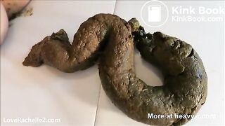 Licking And Smearing Huge Turd