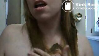 Blonde does a scat shampoo - Scat in Hair