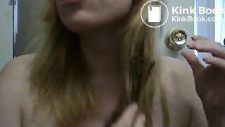 Blonde does a scat shampoo - Scat in Hair