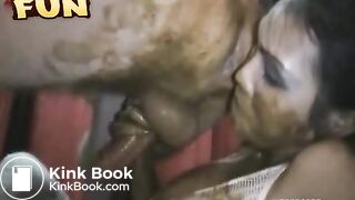 Asian slut HoneyBee licks a dirty asshole and cock