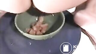 Cute girls pooping