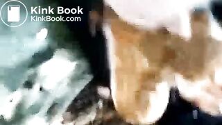 Public fuck in park with girl covered in shit