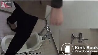 Redhead Japanese beauty pooping in the toilet - Unsensored Japanese scat porn videos