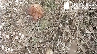 Shitting and pissing on a train track