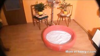 Wife Pissing In Son's Tiny Pool