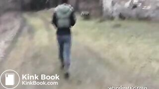 Girl shit and pissing on a bench by the stone wall _ Girls pooping indoor