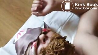 Girl Feeding Shit To Submissive Guy